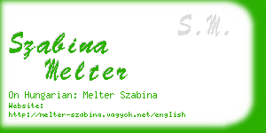 szabina melter business card